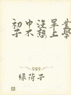 初中没毕业的孩子不想上学了怎么办