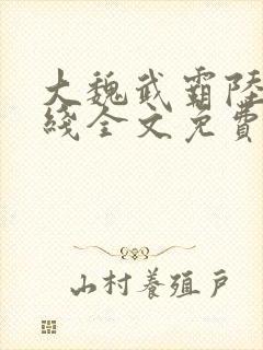 大魏武霸陆泽在线全文免费阅读