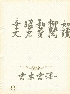 童昭和柳如烟全文免费阅读笔趣阁