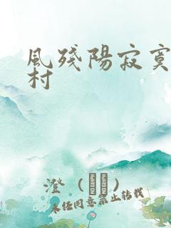 风残阳寂寞的山村