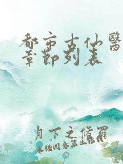都市古仙医最新章节列表