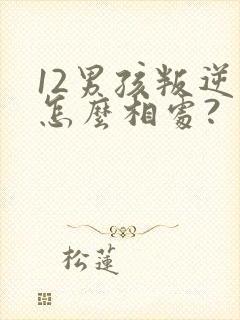 12男孩叛逆期怎么相处?