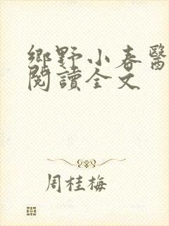 乡野小春医免费阅读全文