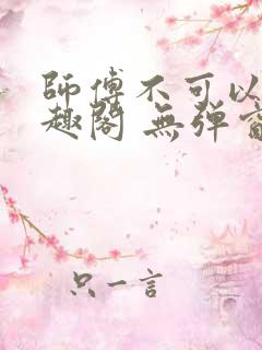 师傅不可以 笔趣阁 无弹窗
