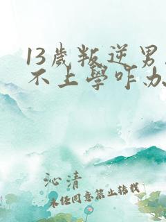 13岁叛逆男孩不上学咋办