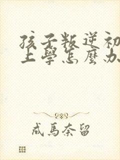 孩子叛逆初中不上学怎么办