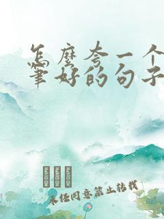 怎么夸一个人文笔好的句子