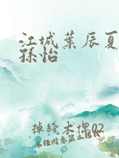 江城叶辰夏若雪孙怡