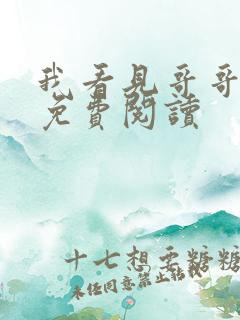 我看见哥哥全文免费阅读