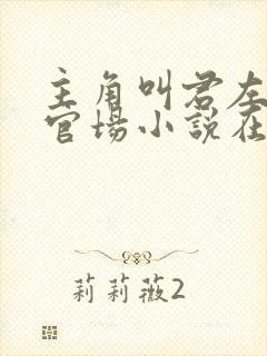主角叫君左漫的官场小说在线阅读