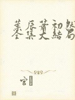 叶辰萧初然小说全集大结局怎么样