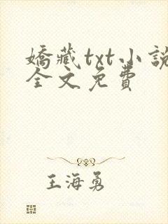 娇藏txt小说全文免费