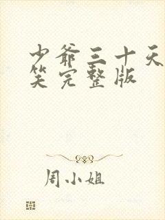 少爷三十天后会笑完整版