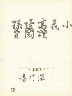 孙倩高义小说免费阅读