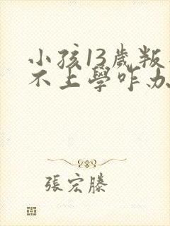 小孩13岁叛逆不上学咋办