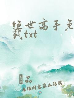 绝世高手免费下载txt