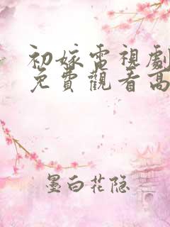 初嫁电视剧全集免费观看高清