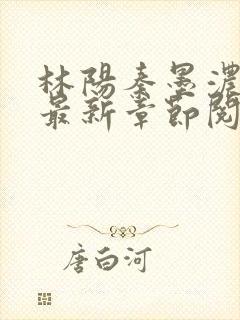 林阳秦墨浓小说最新章节阅读