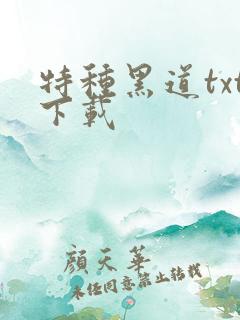 特种黑道txt下载