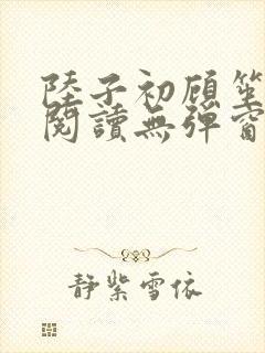陆子初顾笙免费阅读无弹窗笔趣阁