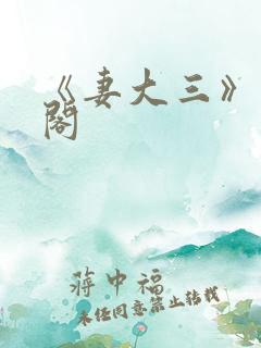 《妻大三》笔趣阁