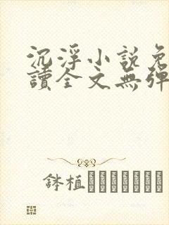 沉浮小说免费阅读全文无弹窗