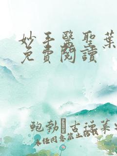 妙手医圣叶皓轩免费阅读