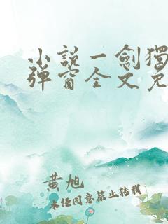 小说一剑独尊无弹窗全文免费阅读