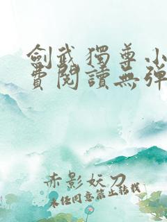 剑武独尊小说免费阅读无弹窗