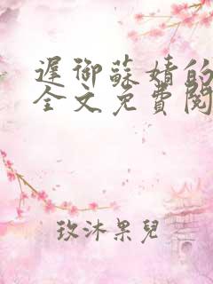 迟御苏婧的小说全文免费阅读无弹窗