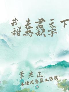 我夫君天下第一甜无缺字