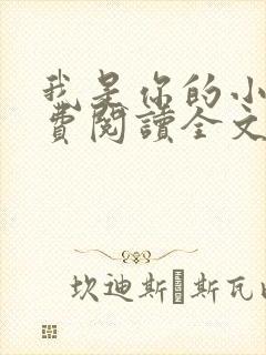 我是你的小说免费阅读全文
