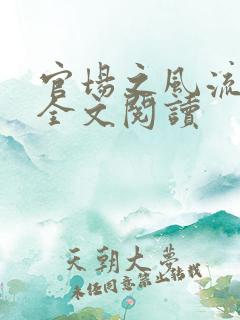 官场之风流医少全文阅读