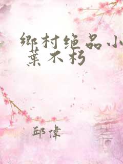乡村绝品小神医 叶不朽