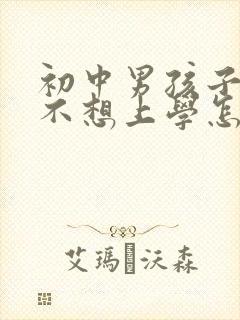 初中男孩子叛逆不想上学怎么办