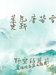 叶凡唐若雪今日更新