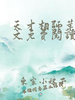 天才相师叶天全文免费阅读