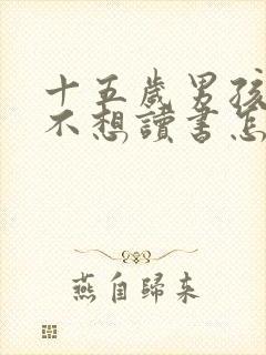 十五岁男孩叛逆不想读书怎么办