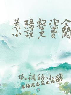 叶阳黎洁余秋水小说免费阅读