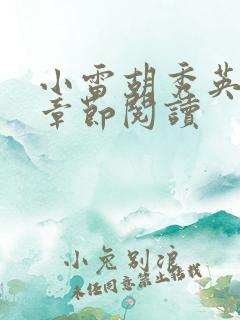 小雷胡秀英全部章节阅读