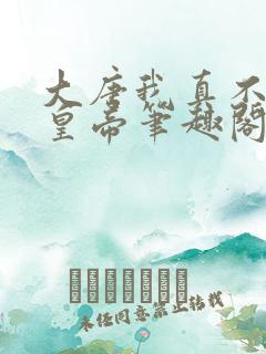大唐我真不想当皇帝笔趣阁