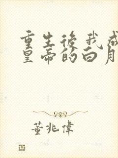 重生后 我成了皇帝的白月光
