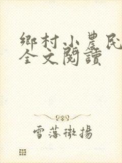 乡村小农民免费全文阅读