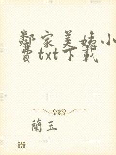 邻家美姨小说免费txt下载