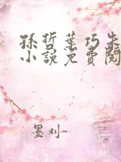 孙哲叶巧朱颜的小说免费阅读