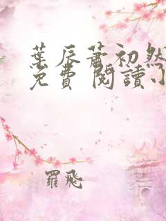 叶辰萧初然全文免费 阅读小说