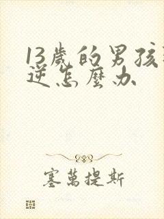 13岁的男孩叛逆怎么办