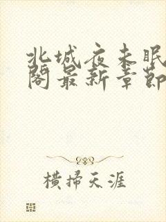北城夜未眠笔趣阁最新章节无弹窗