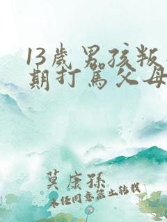 13岁男孩叛逆期打骂父母