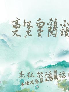 高级白领小说全文免费阅读无弹窗